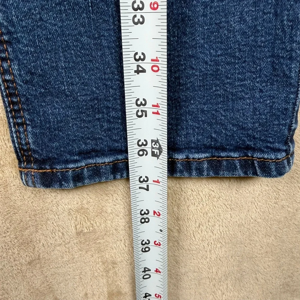 Mott & Bow Mid Rise Slim Boyfriend‎ Jeans Medium Indigo Wash 29x28 Quality Denim